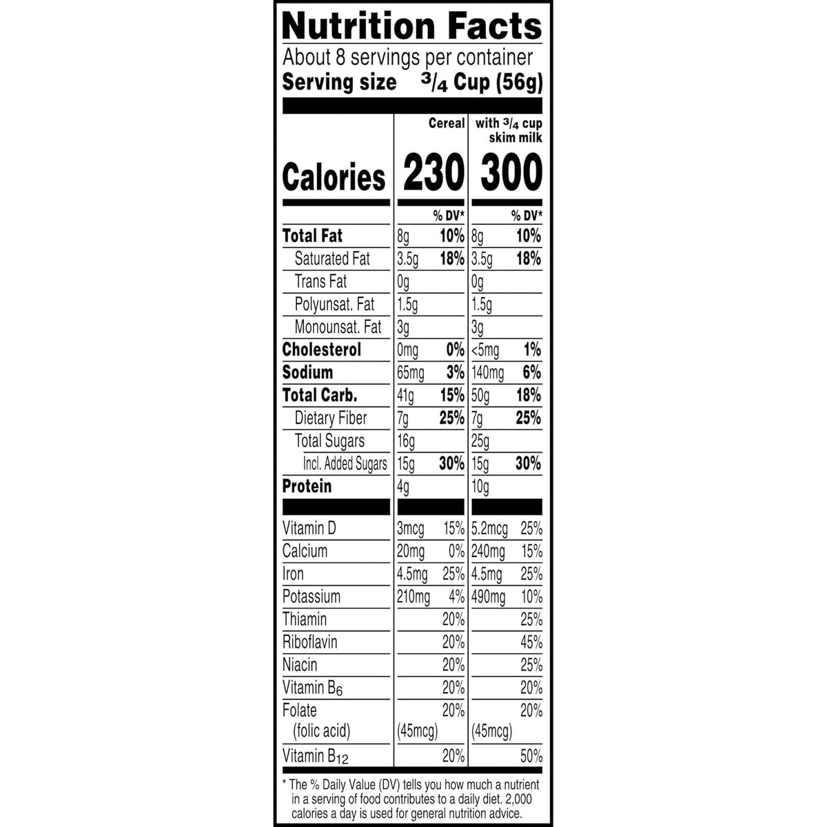 Kellogg's Cracklin' Oat Bran Breakfast Cereal, Fiber Cereal, Family Cereal, Original (3 Boxes) – Durable Pantry Cereal for Road Trips and Cabin Stays