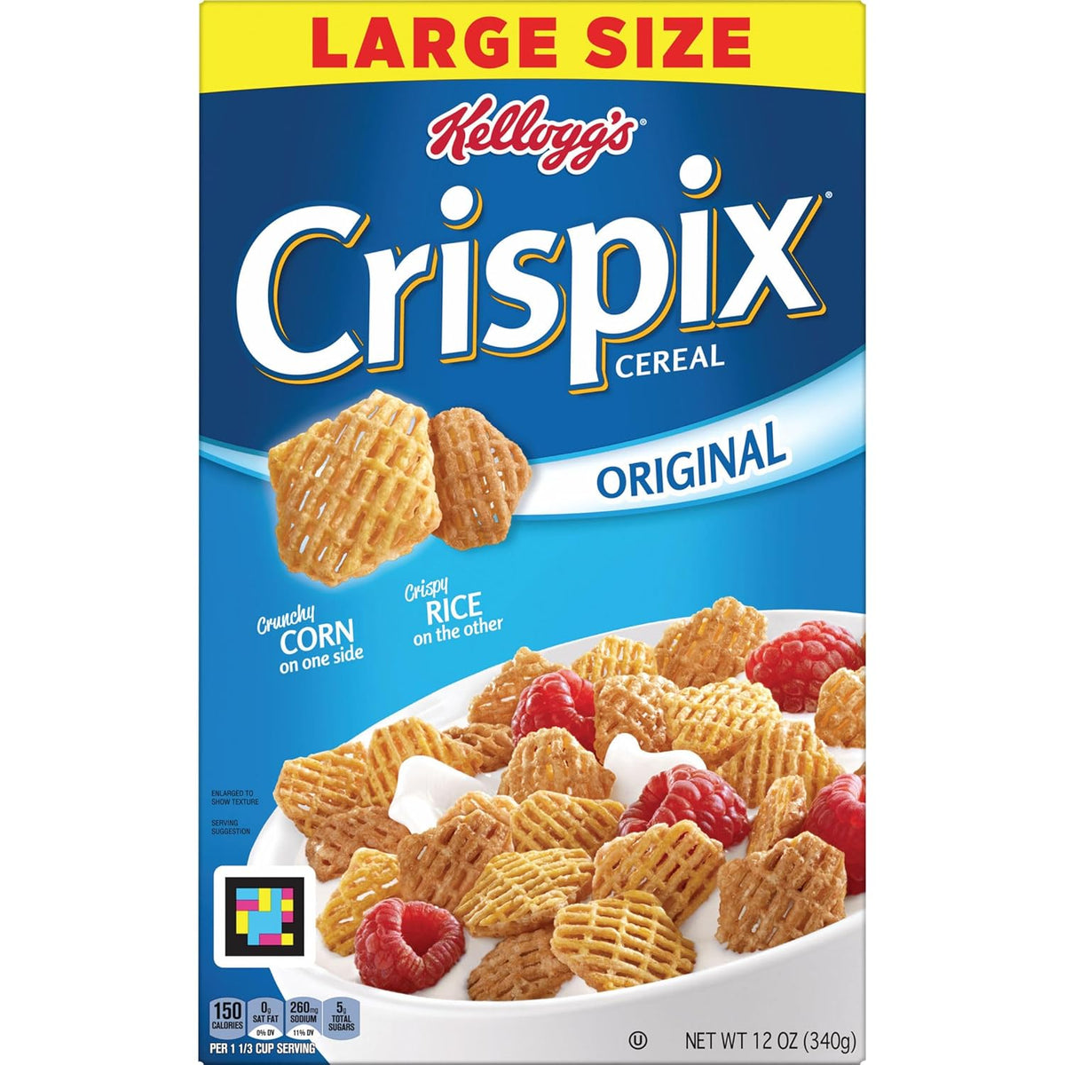 Kellogg's Crispix Cereal – Late-Night Study Snack for the Dorm Room, Parve Kosher Cereal