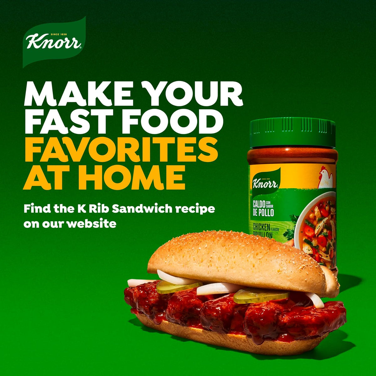Knorr Granulated Chicken Bouillon 7.9 oz – All-in-One Seasoning for a Streamlined Pantry