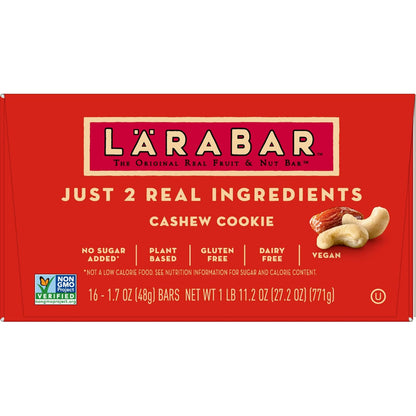 Larabar Cashew Cookie Bars – Holiday Gift Box of Whole Food Bars for Active Lifestyles
