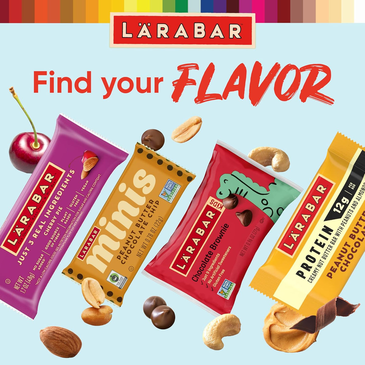 Larabar Cherry Pie Bar – Lunchbox Snack for School Meals and After-School Fuel, Allergy-Friendly