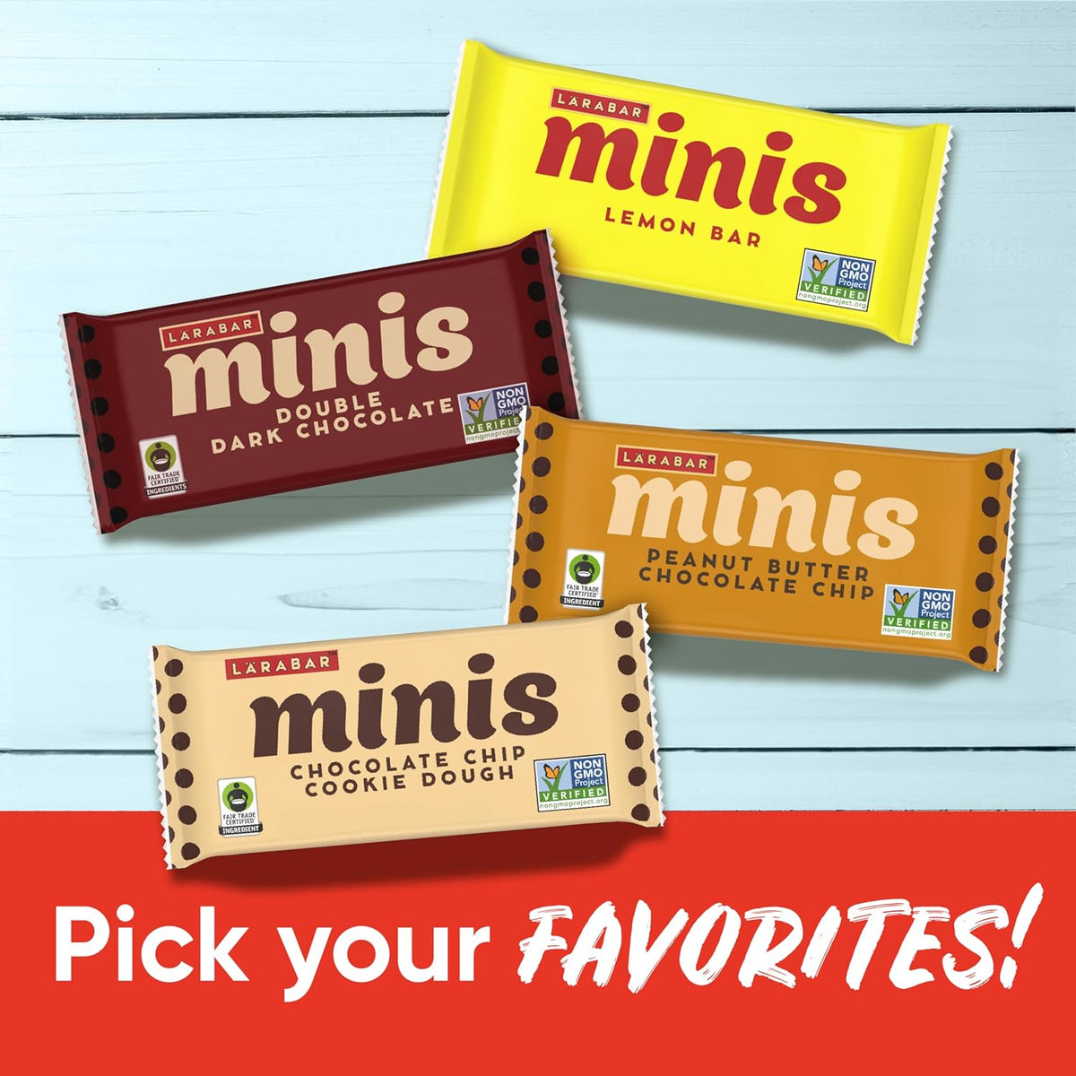 Larabar Minis Office Snack – 110 Calorie Afternoon Energy Boost for Desk Drawers, 30 Mini Bars