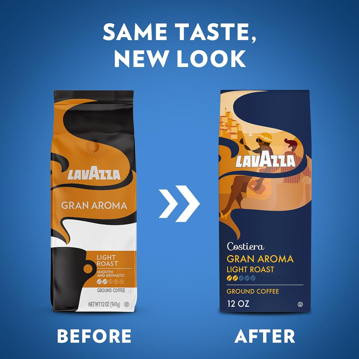 Lavazza Costiera Gran Aroma Ground Coffee – Elegant Housewarming Present for New Homeowners and Italian Coffee Enthusiasts