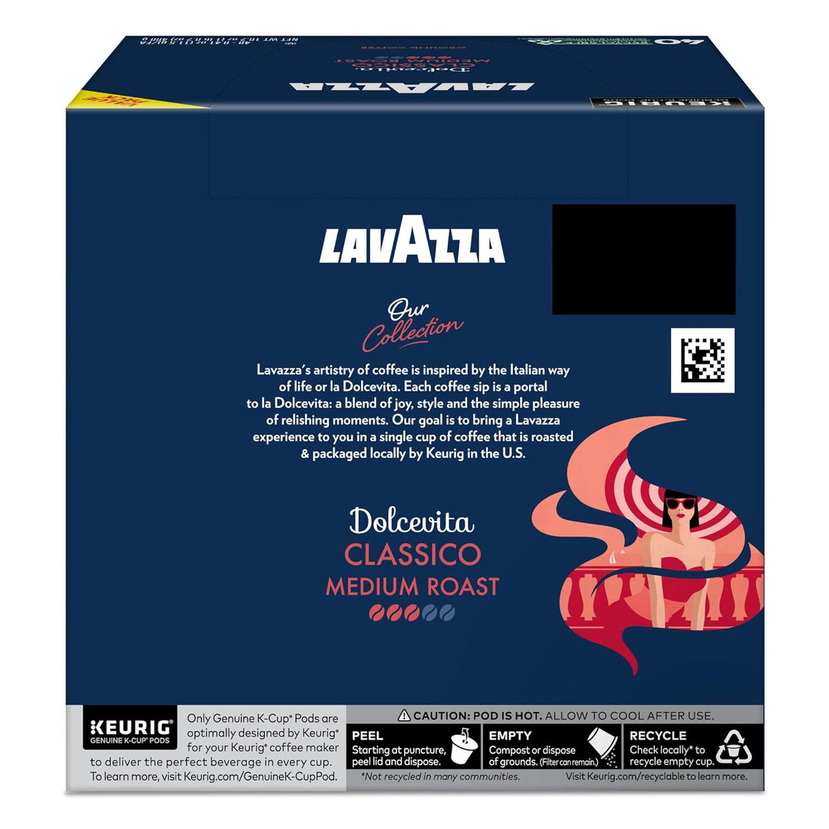 Lavazza Dolcevita Classico Single-Serve Pods – Calm Family Coffee Moment for Shabbat and Holiday Tables, 40-Count Box
