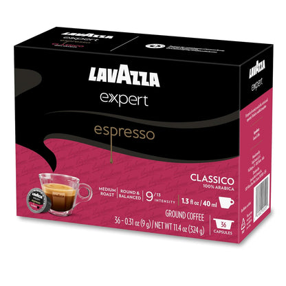 Lavazza Expert Classico Capsules – Break Room Coffee Solution for Small Office Teams, 36 Single-Serve Pods