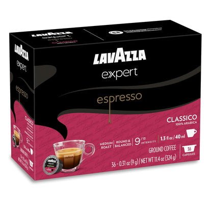 Lavazza Expert Classico Capsules – Break Room Coffee Solution for Small Office Teams, 36 Single-Serve Pods