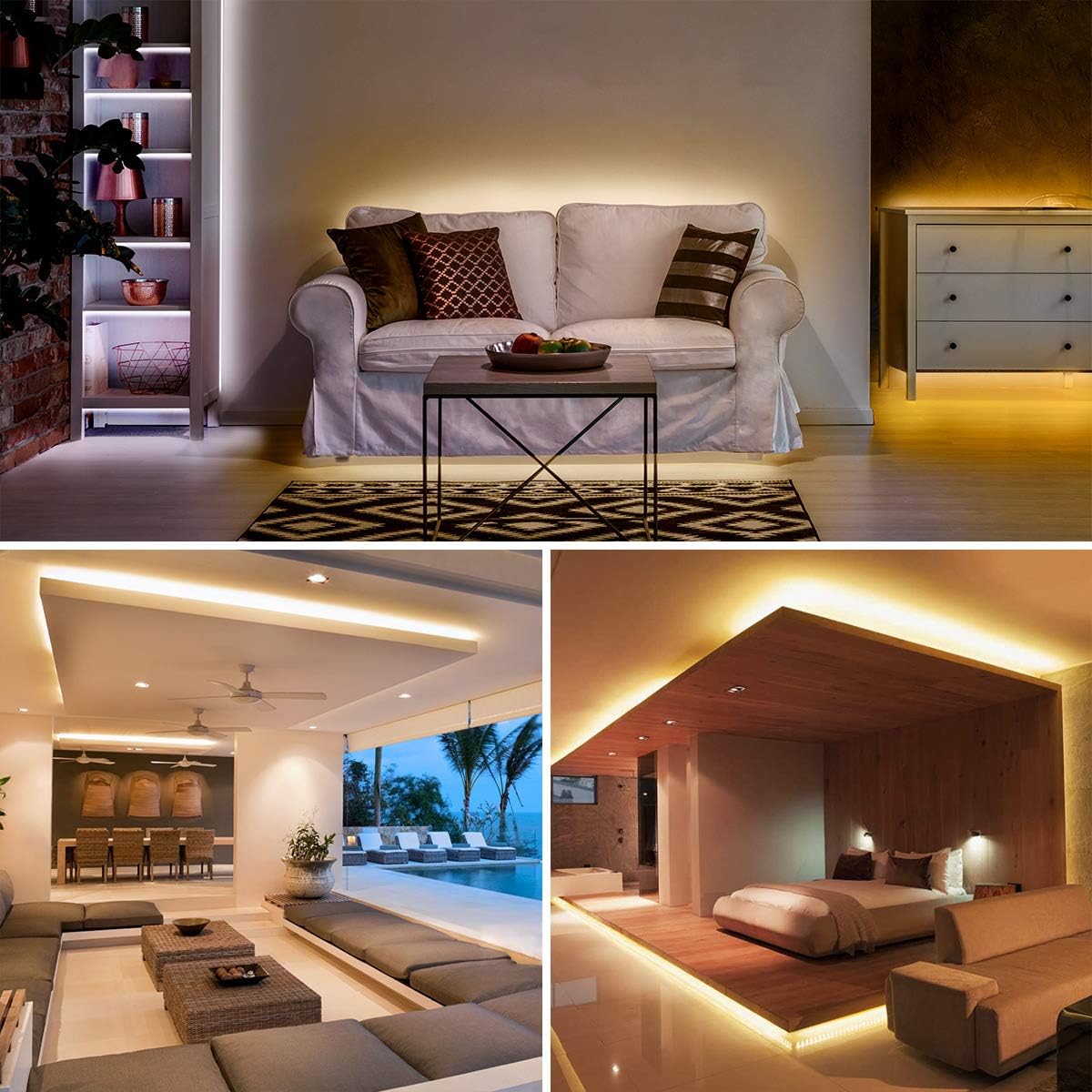 Lepro LED Tunable White Strip Light – Living Room Atmosphere Upgrade, 32.8ft Dimmable Warm White Tape Light