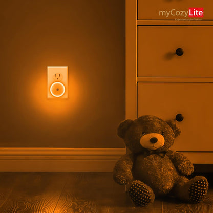 Lumina Quiet Night Light – Low-Profile Amber Plug-In for Intentional Home Design, Auto Sensor