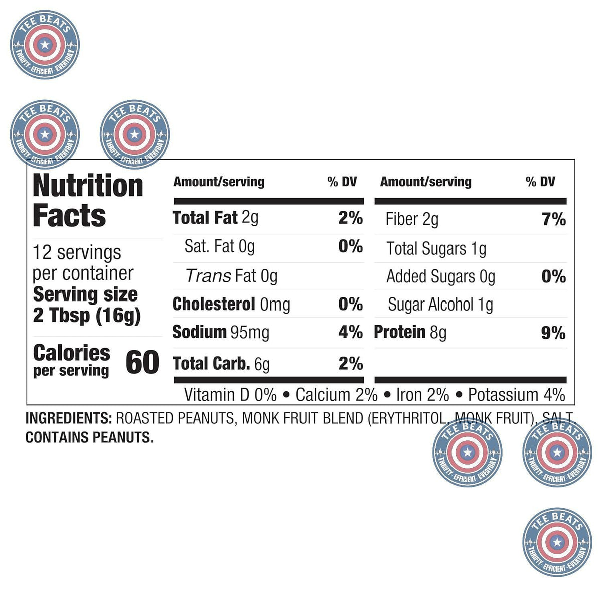made from real roasted peanuts with just 3 simple ingredients plus salt