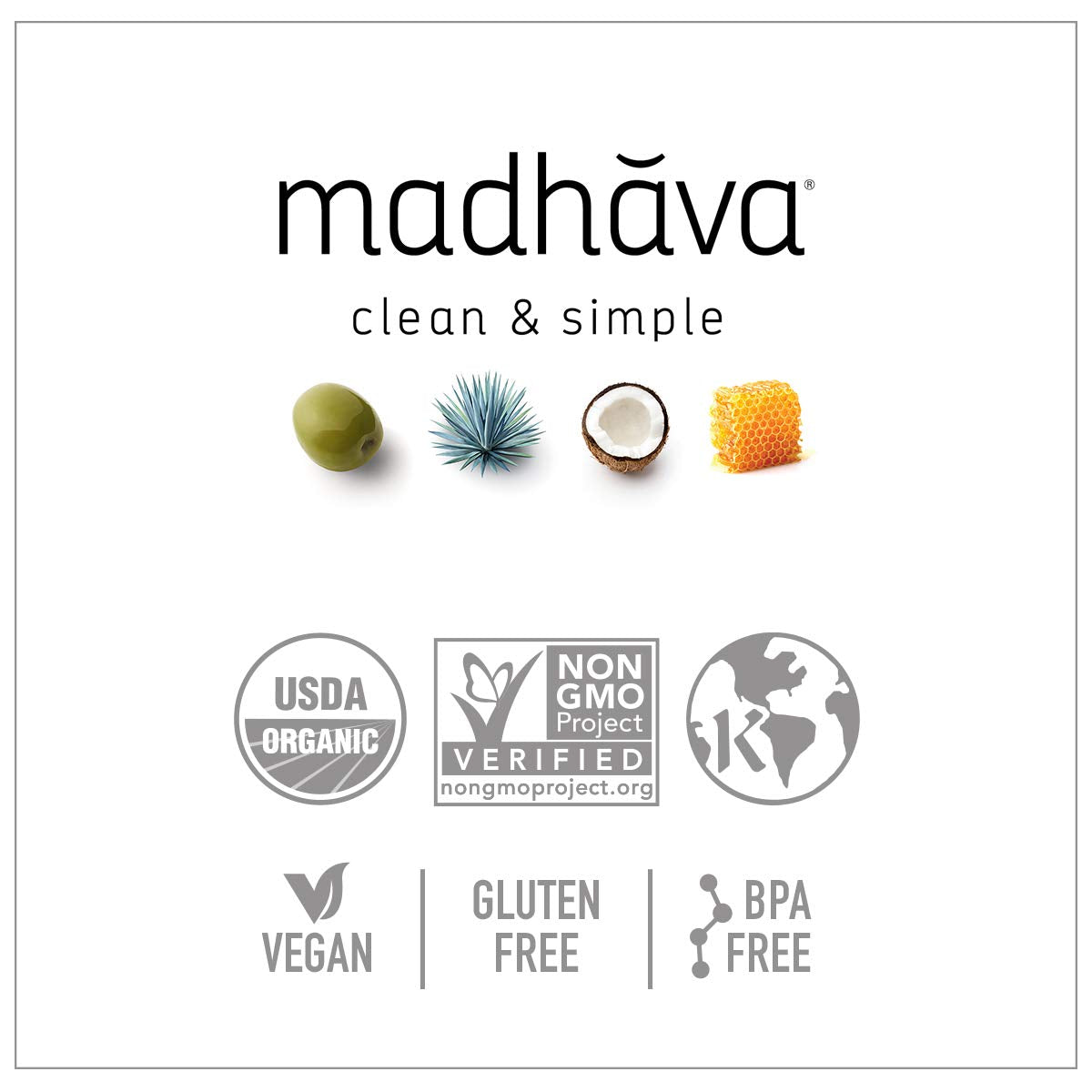 Madhava Organic Amber Agave – Clean Label Project Tested Sweetener Free from Contaminants