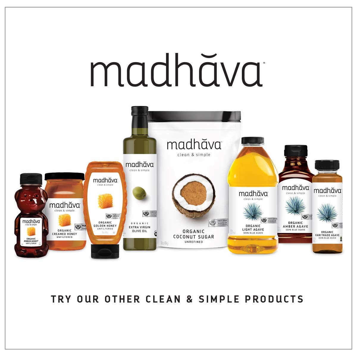 MADHAVA Organic Light Agave – Clean Label Project Tested Sweetener for Verified Purity