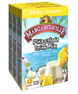 Margaritaville Singles To Go! Pina Colada Water Flavoring - Caffeine-Free Office Drink Mix for Break Room Refreshment, 18 Stick Packs