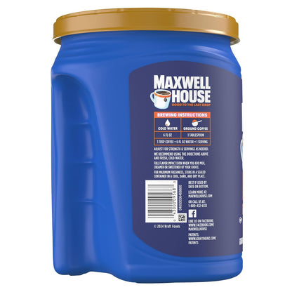 Maxwell House Ground Coffee – Calming Daily Brewing Companion, 40.4 oz Kosher Medium Roast Bulk