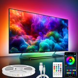 maylit ICRGB TV LED Backlight for 20-100 Inch TVs | Ambient Living Room Decor Strip with App and Music Sync