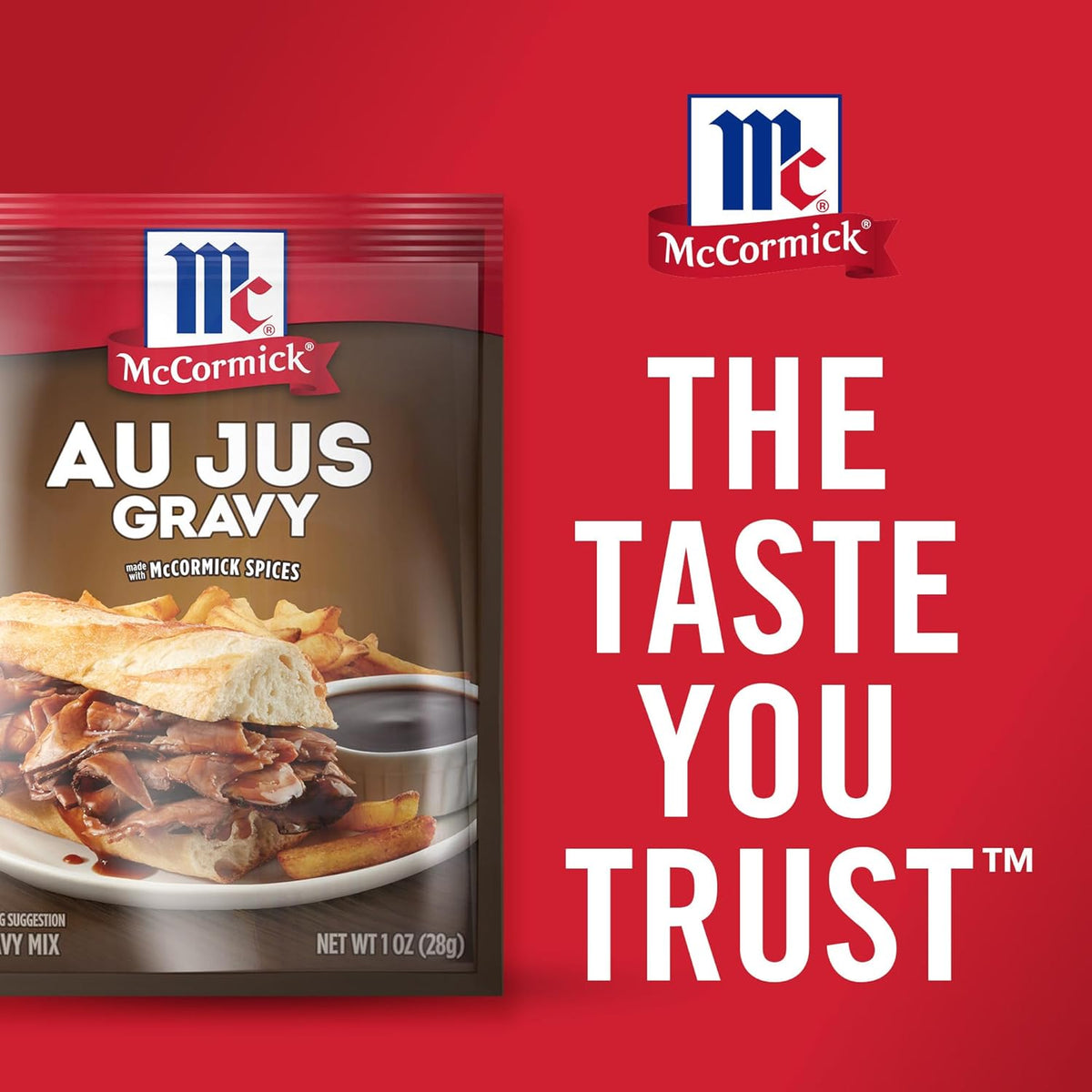 McCormick Au Jus Gravy Mix – Sugar-Conscious Gravy Pack for Health-Aware Home Chefs, Pack of 4