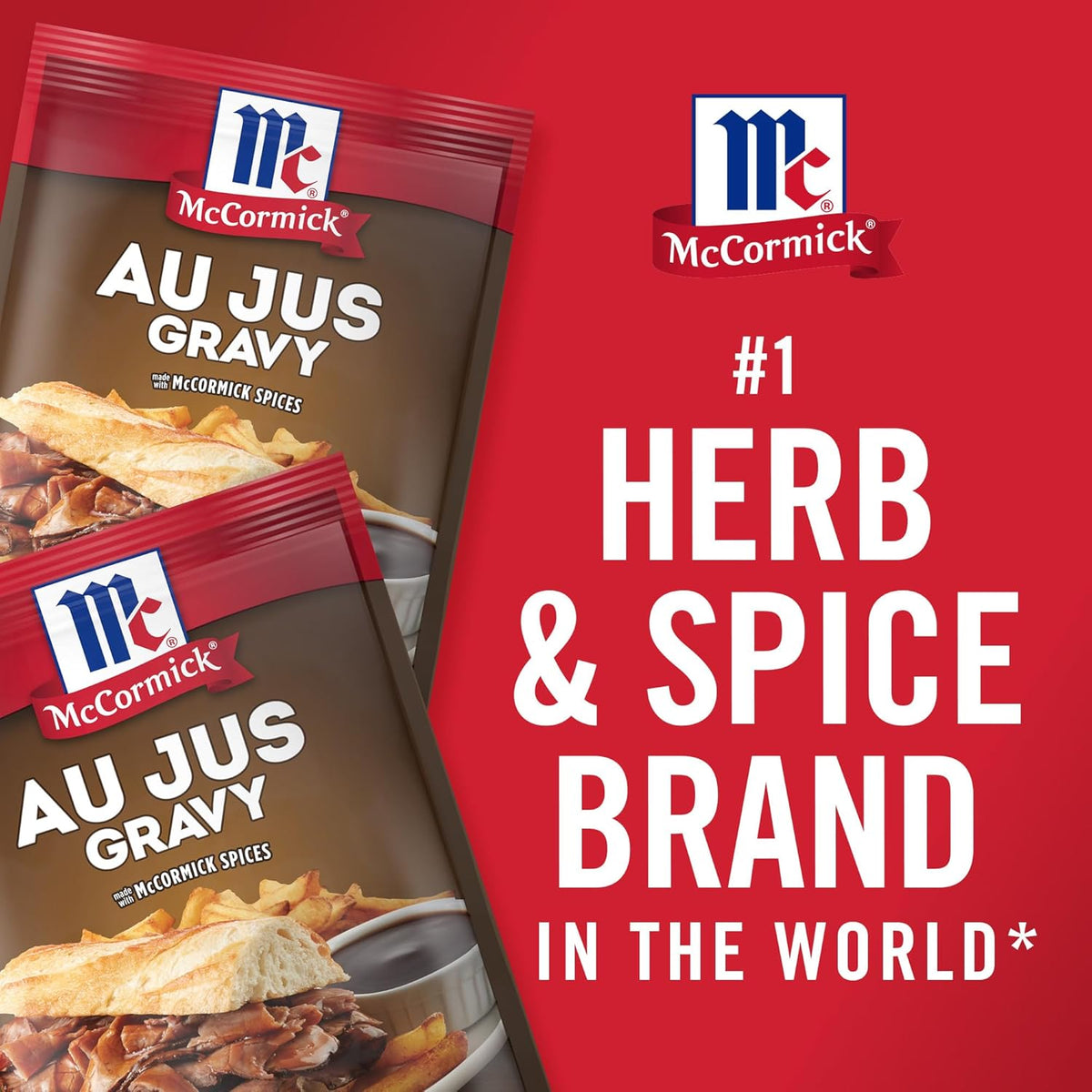 McCormick Au Jus Gravy Mix – Sugar-Conscious Gravy Pack for Health-Aware Home Chefs, Pack of 4