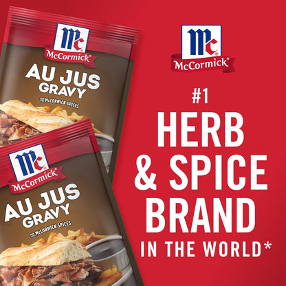 McCormick Au Jus Gravy Mix – Sugar-Conscious Gravy Pack for Health-Aware Home Chefs, Pack of 4