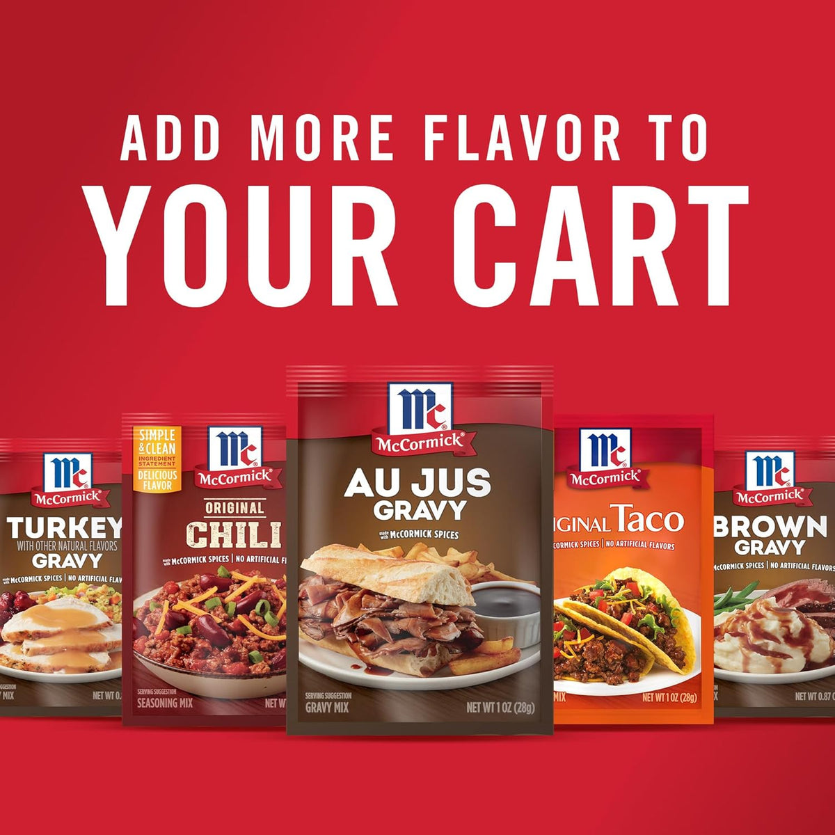 McCormick Au Jus Gravy Mix – Sugar-Conscious Gravy Pack for Health-Aware Home Chefs, Pack of 4