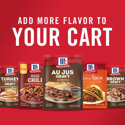McCormick Au Jus Gravy Mix – Sugar-Conscious Gravy Pack for Health-Aware Home Chefs, Pack of 4