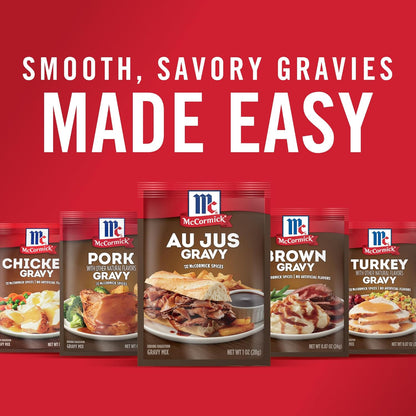 McCormick Au Jus Gravy Mix – Sugar-Conscious Gravy Pack for Health-Aware Home Chefs, Pack of 4