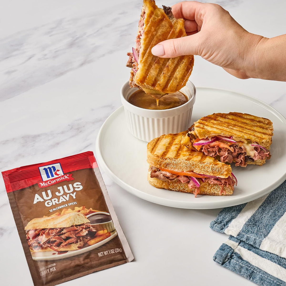 McCormick Au Jus Gravy Mix – Sugar-Conscious Gravy Pack for Health-Aware Home Chefs, Pack of 4