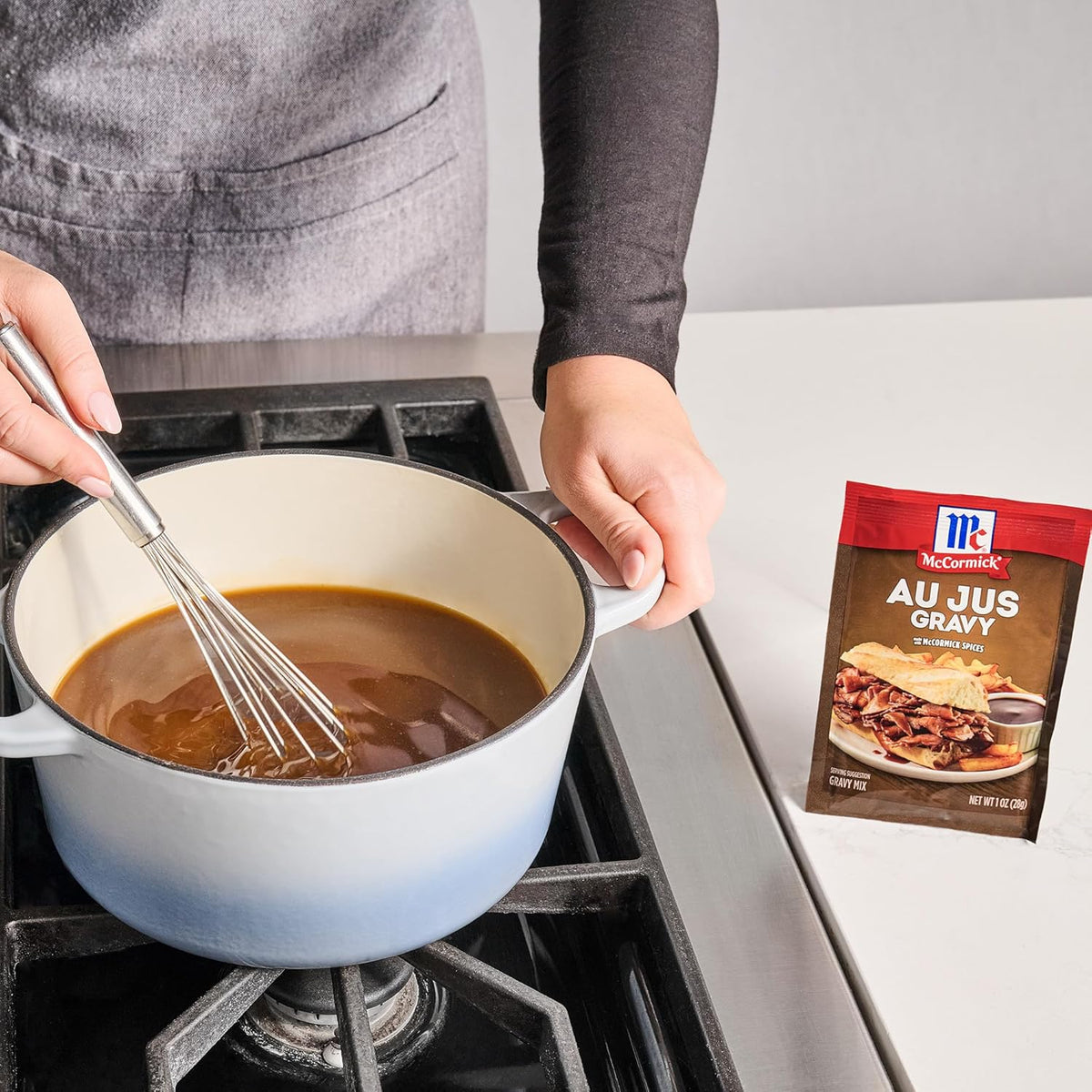 McCormick Au Jus Gravy Mix – Sugar-Conscious Gravy Pack for Health-Aware Home Chefs, Pack of 4