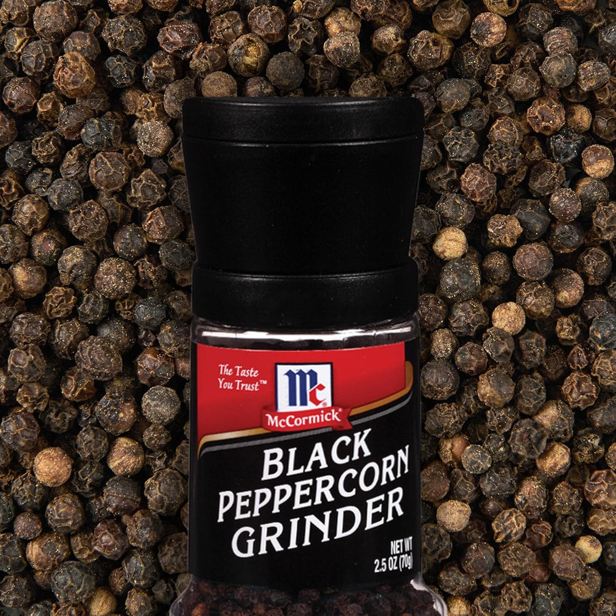 McCormick Black Peppercorn Grinder – Backyard Grill Station Essential, Fresh Pepper for Steaks and Burgers