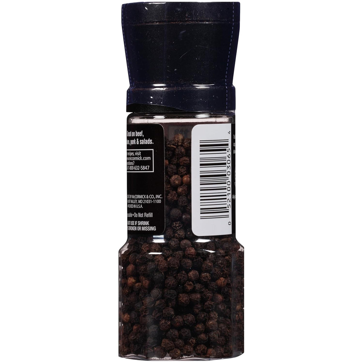 McCormick Black Peppercorn Grinder – Backyard Grill Station Essential, Fresh Pepper for Steaks and Burgers