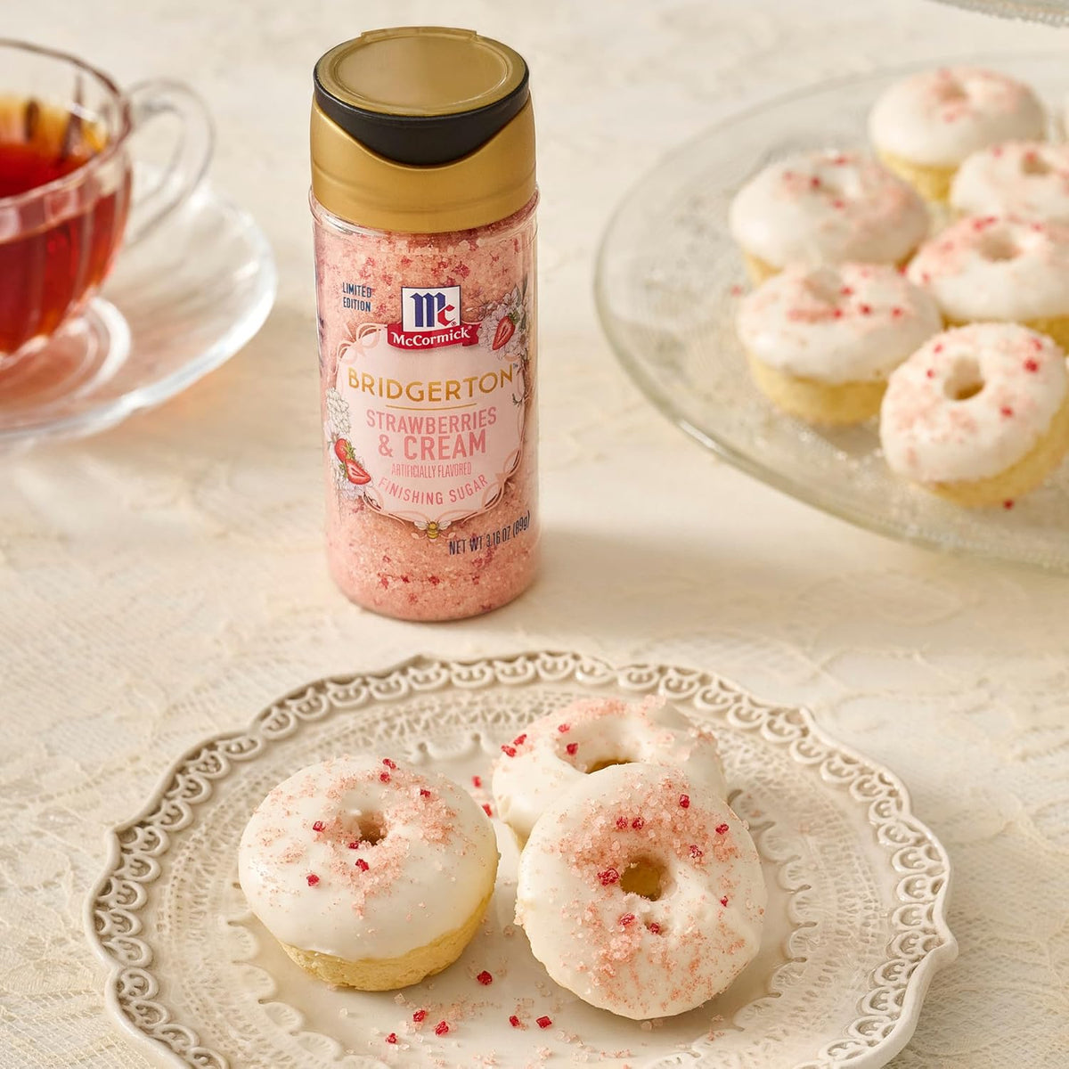 McCormick Bridgerton Finishing Sugar – Premium Garden Party Garnish for High-End Desserts and Signature Cocktails