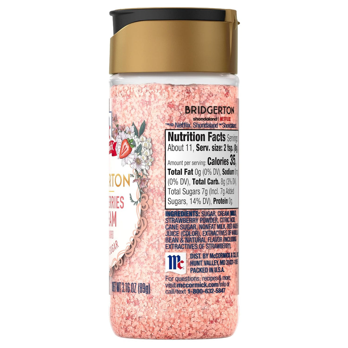 McCormick Bridgerton Finishing Sugar – Premium Garden Party Garnish for High-End Desserts and Signature Cocktails