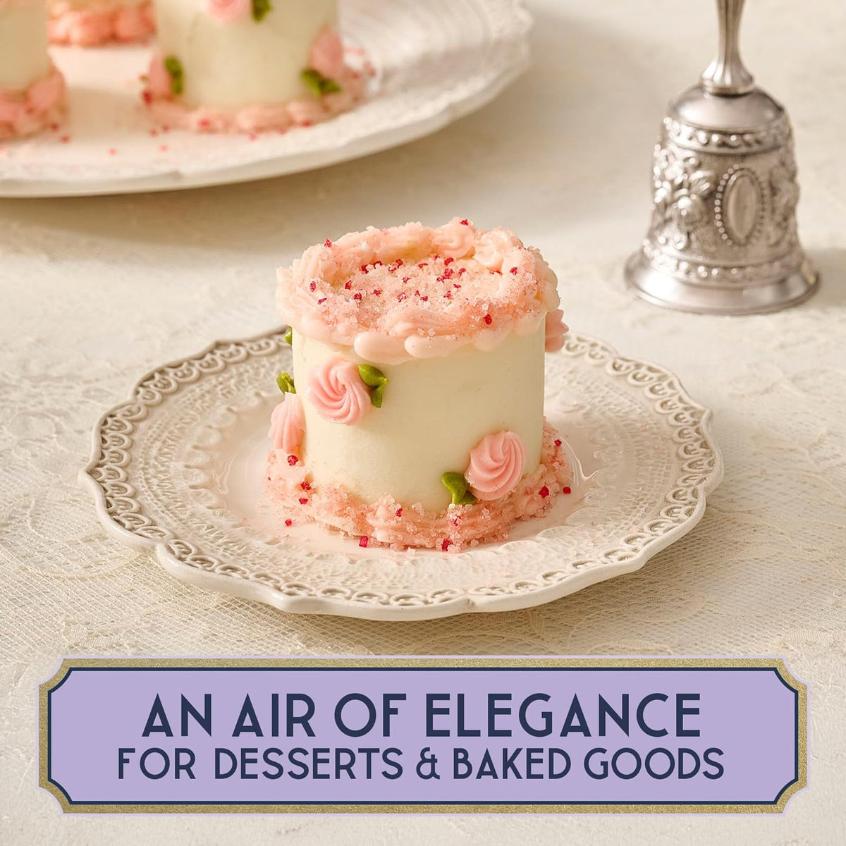 McCormick Bridgerton Finishing Sugar – Premium Garden Party Garnish for High-End Desserts and Signature Cocktails