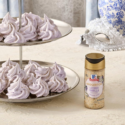 McCormick Bridgerton Finishing Sugar – Premium Lavender Vanilla Crystal Sugar for Elevated Cocktails and Dessert Plating