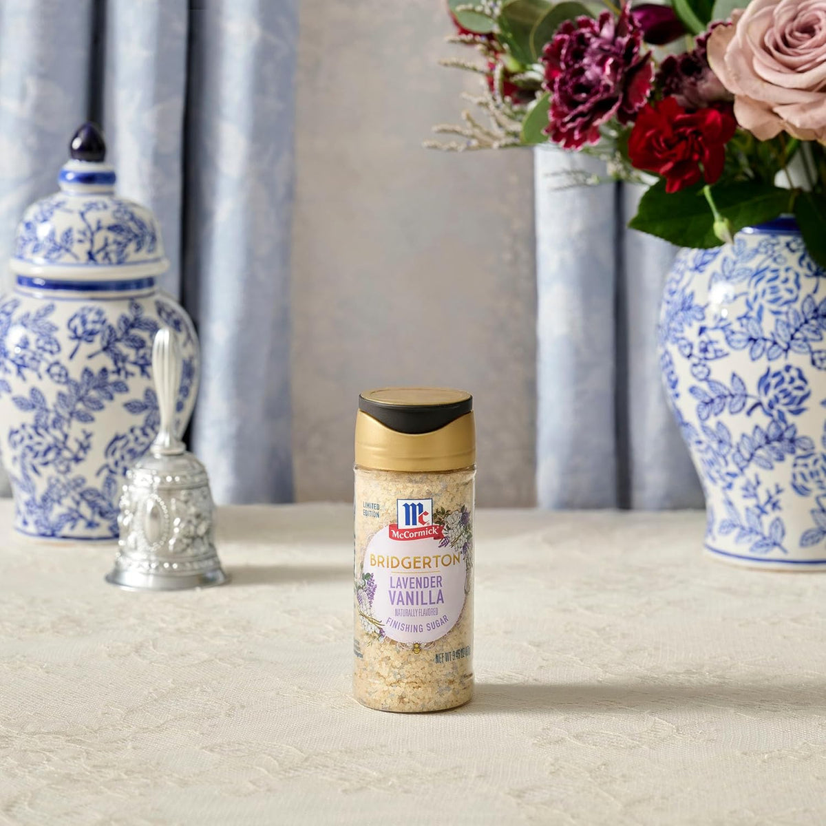 McCormick Bridgerton Finishing Sugar – Premium Lavender Vanilla Crystal Sugar for Elevated Cocktails and Dessert Plating