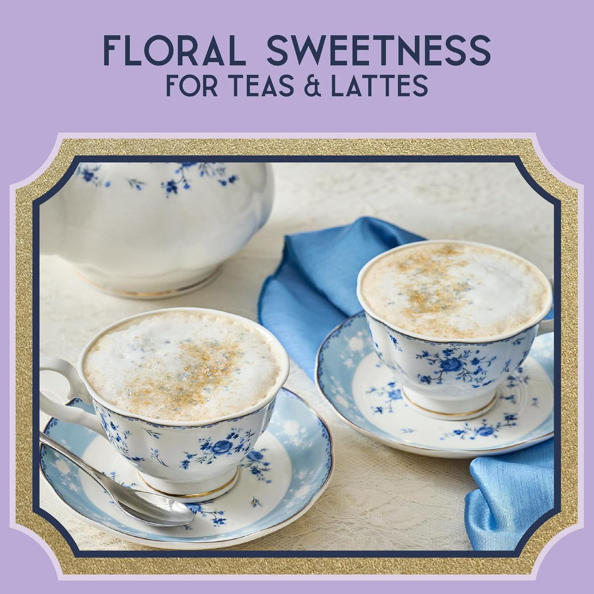 McCormick Bridgerton Finishing Sugar – Premium Lavender Vanilla Crystal Sugar for Elevated Cocktails and Dessert Plating