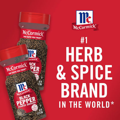 McCormick Coarse Ground Black Pepper – Streamlined FlavorSealed Bottle for Simple, Refined Home Cooking