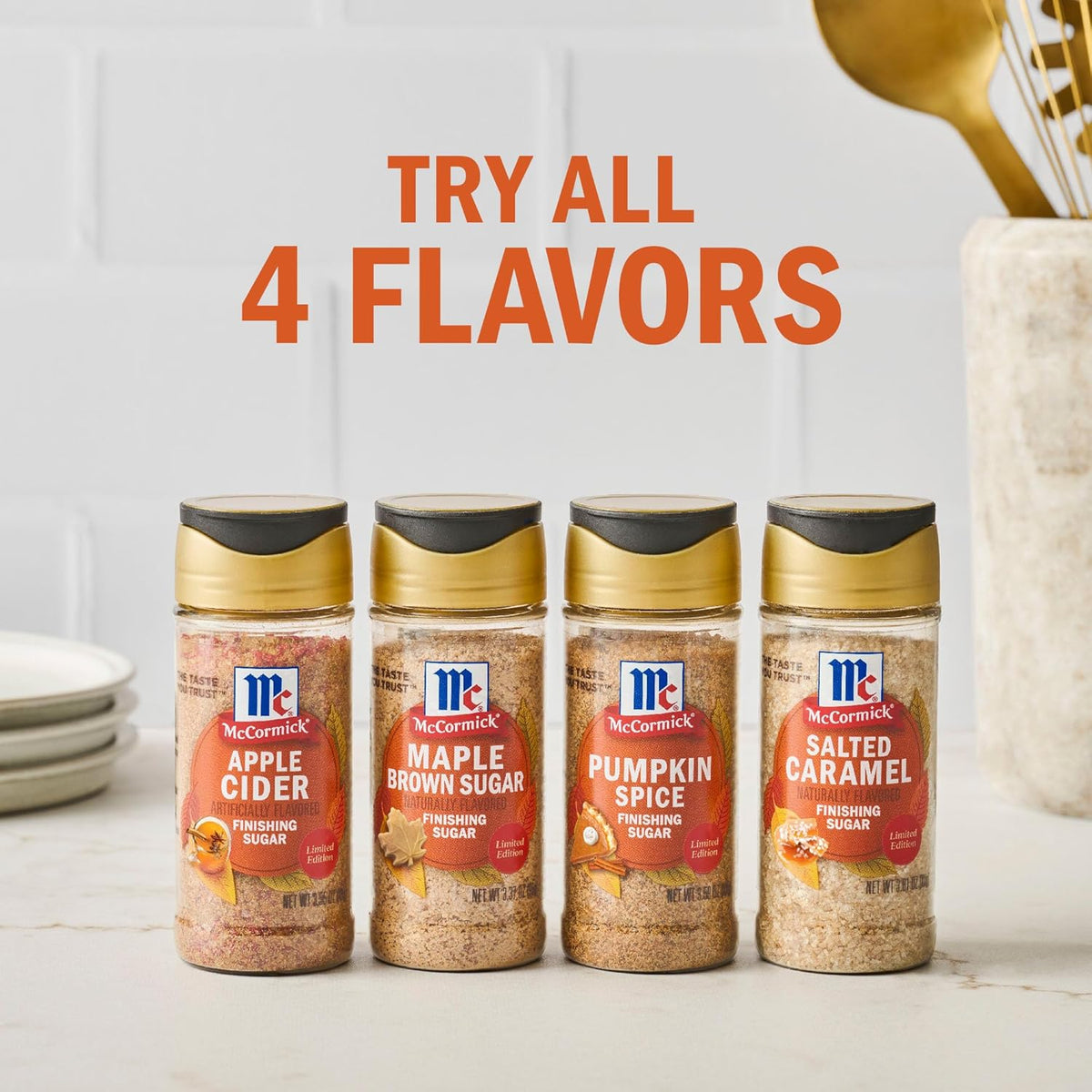 McCormick Finishing Sugar, Salted Caramel Signature Series – Premium Caramel Sea Salt Sugar for Curated Gift Baskets and Cheese Boards