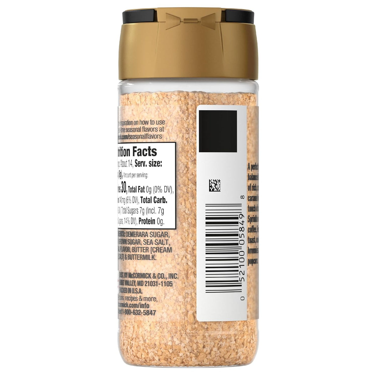 McCormick Finishing Sugar, Salted Caramel Signature Series – Premium Caramel Sea Salt Sugar for Curated Gift Baskets and Cheese Boards