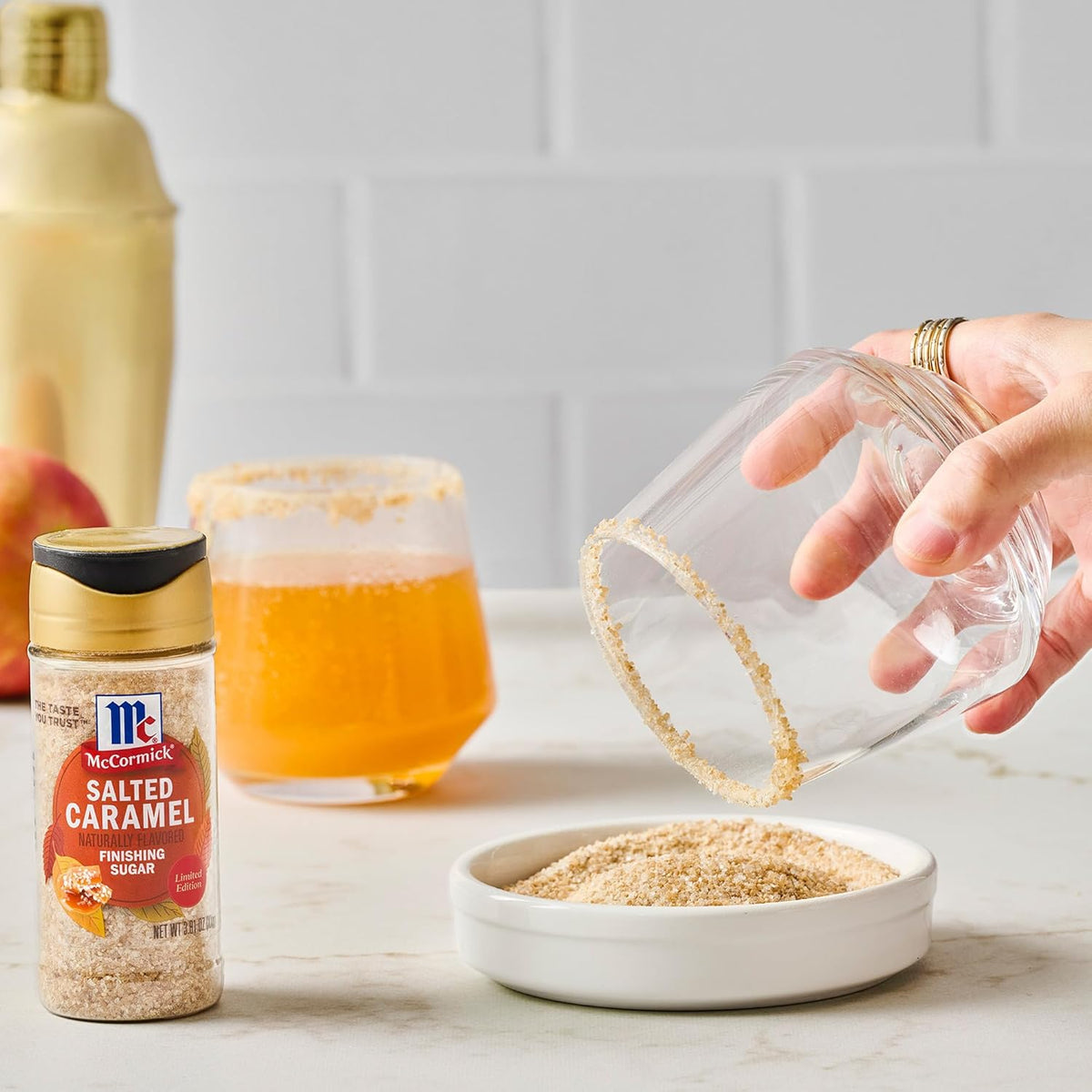 McCormick Finishing Sugar, Salted Caramel Signature Series – Premium Caramel Sea Salt Sugar for Curated Gift Baskets and Cheese Boards
