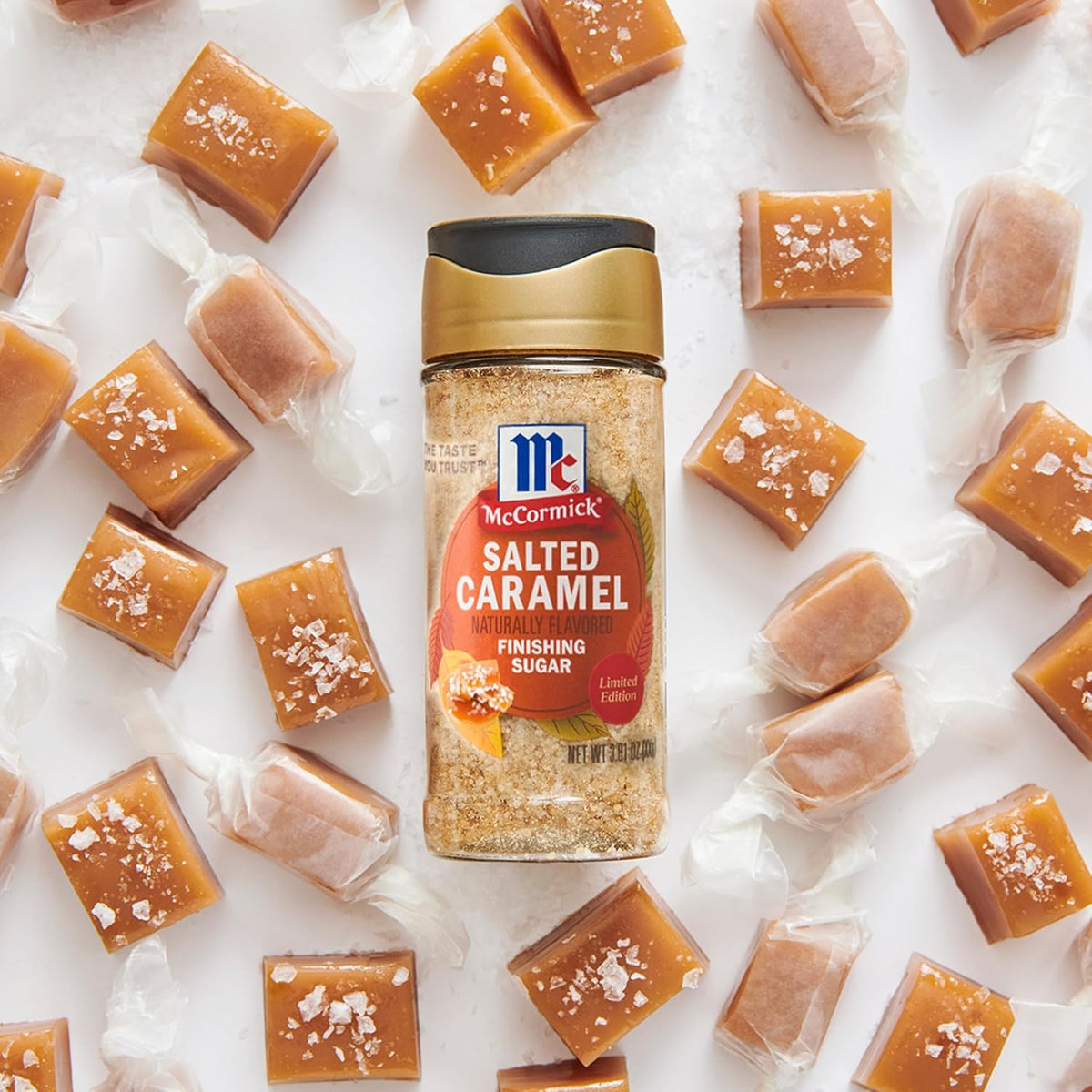 McCormick Finishing Sugar, Salted Caramel Signature Series – Premium Caramel Sea Salt Sugar for Curated Gift Baskets and Cheese Boards