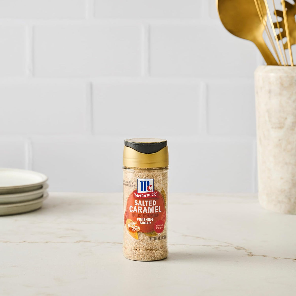 McCormick Finishing Sugar, Salted Caramel Signature Series – Premium Caramel Sea Salt Sugar for Curated Gift Baskets and Cheese Boards