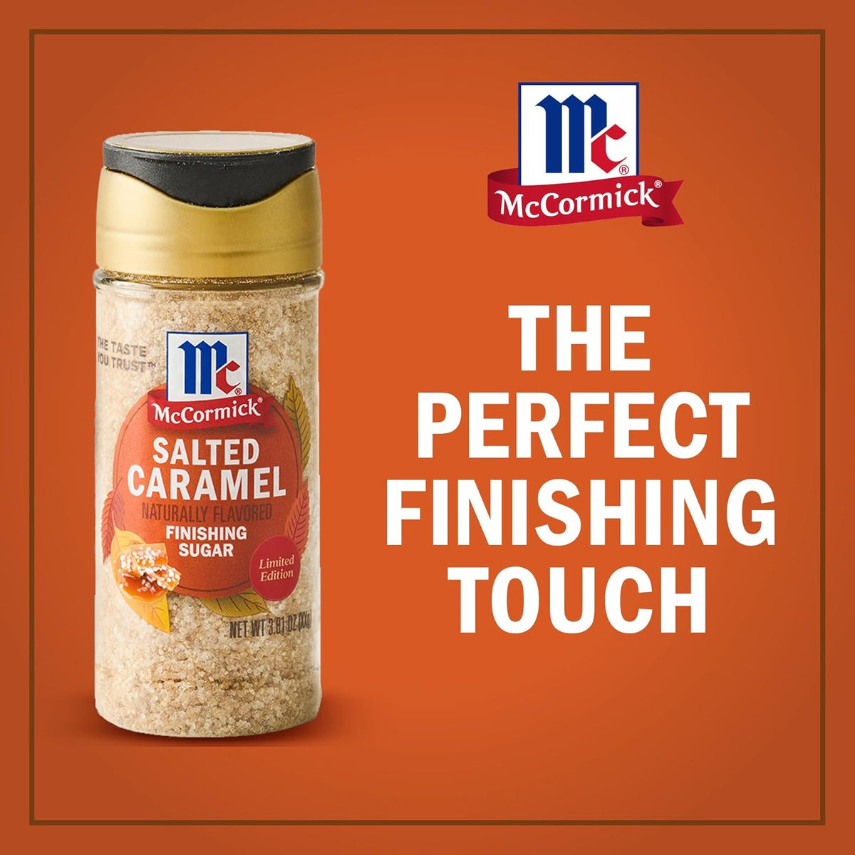 McCormick Finishing Sugar, Salted Caramel Signature Series – Premium Caramel Sea Salt Sugar for Curated Gift Baskets and Cheese Boards