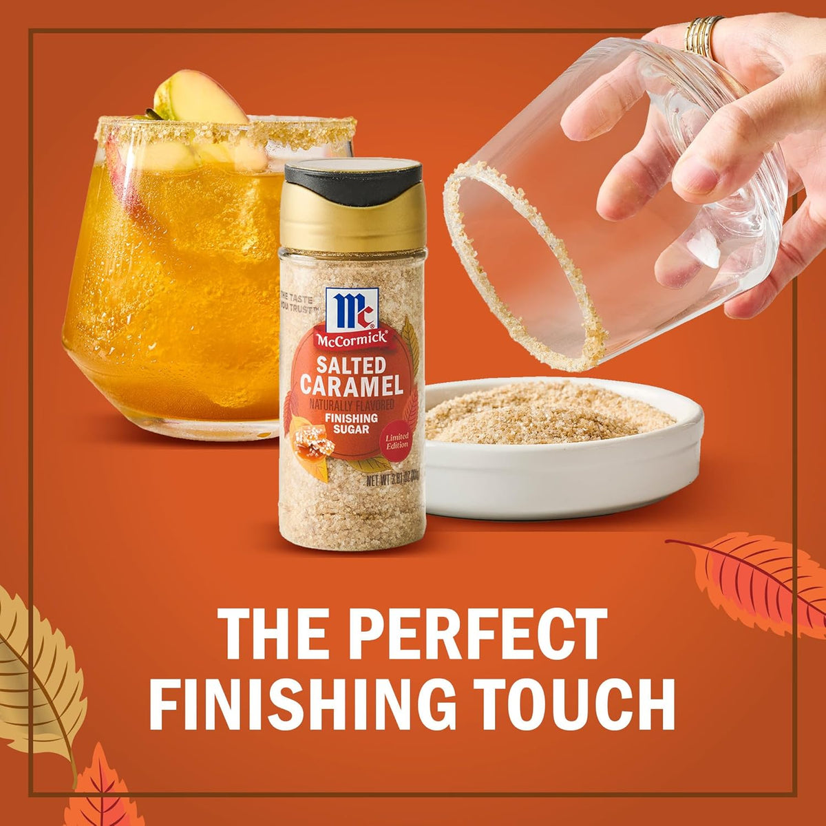 McCormick Finishing Sugar, Salted Caramel Signature Series – Premium Caramel Sea Salt Sugar for Curated Gift Baskets and Cheese Boards