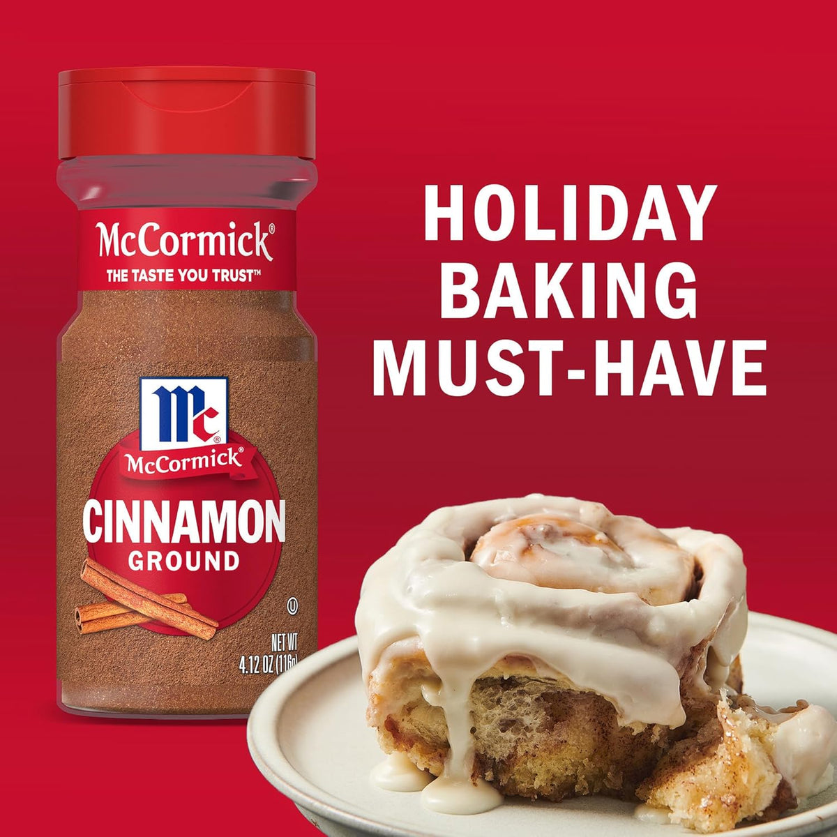 McCormick Ground Cinnamon, 18 oz – Premium 15-Year Aged Spice for Gourmet Baking