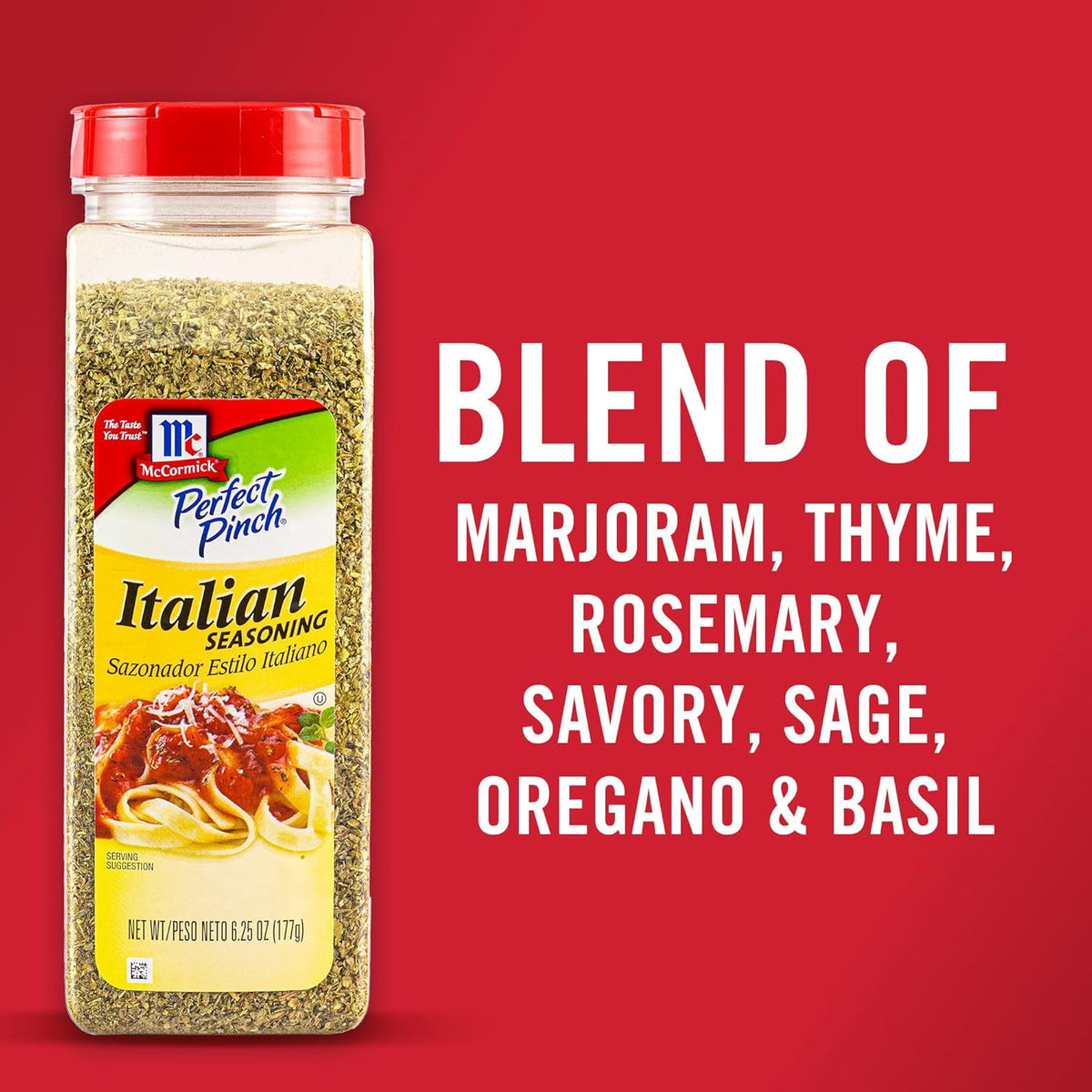 McCormick Italian Seasoning – Effortless Italian Taste Without the Spice Rack, 6.25 oz Multi-Herb Blend