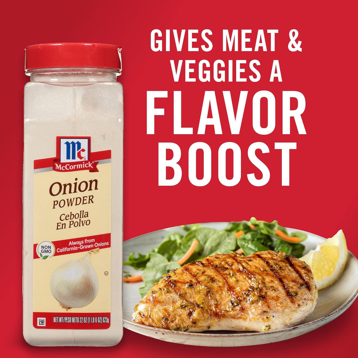 McCormick Onion Powder 7.62 oz – Quick Stovetop Seasoning for Family Dinners