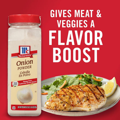 McCormick Onion Powder 7.62 oz – Quick Stovetop Seasoning for Family Dinners