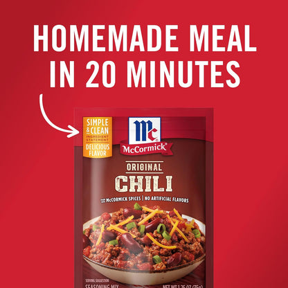 McCormick Original Chili Seasoning Mix for Tailgate Cook-Offs, Award-Winning Flavor