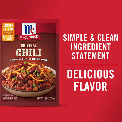McCormick Original Chili Seasoning Mix for Tailgate Cook-Offs, Award-Winning Flavor