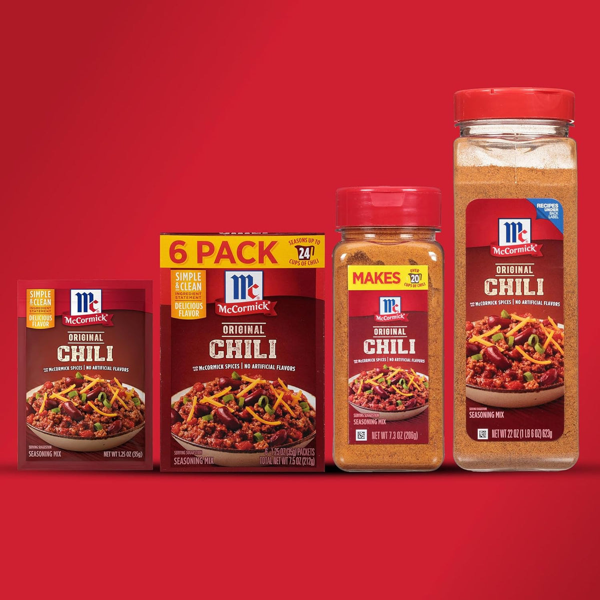 McCormick Original Chili Seasoning Mix for Tailgate Cook-Offs, Award-Winning Flavor