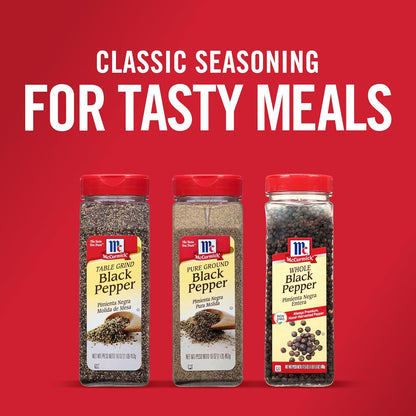 McCormick Pure Ground Black Pepper – Clean-Label Single-Ingredient Spice for Health-Conscious Cooks